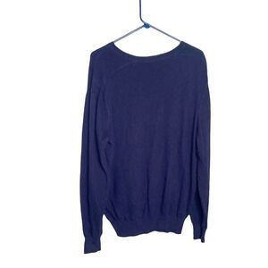 Banana Republic Crewneck Sweater Men XL Blue Merino Extra Fine Italian Wool